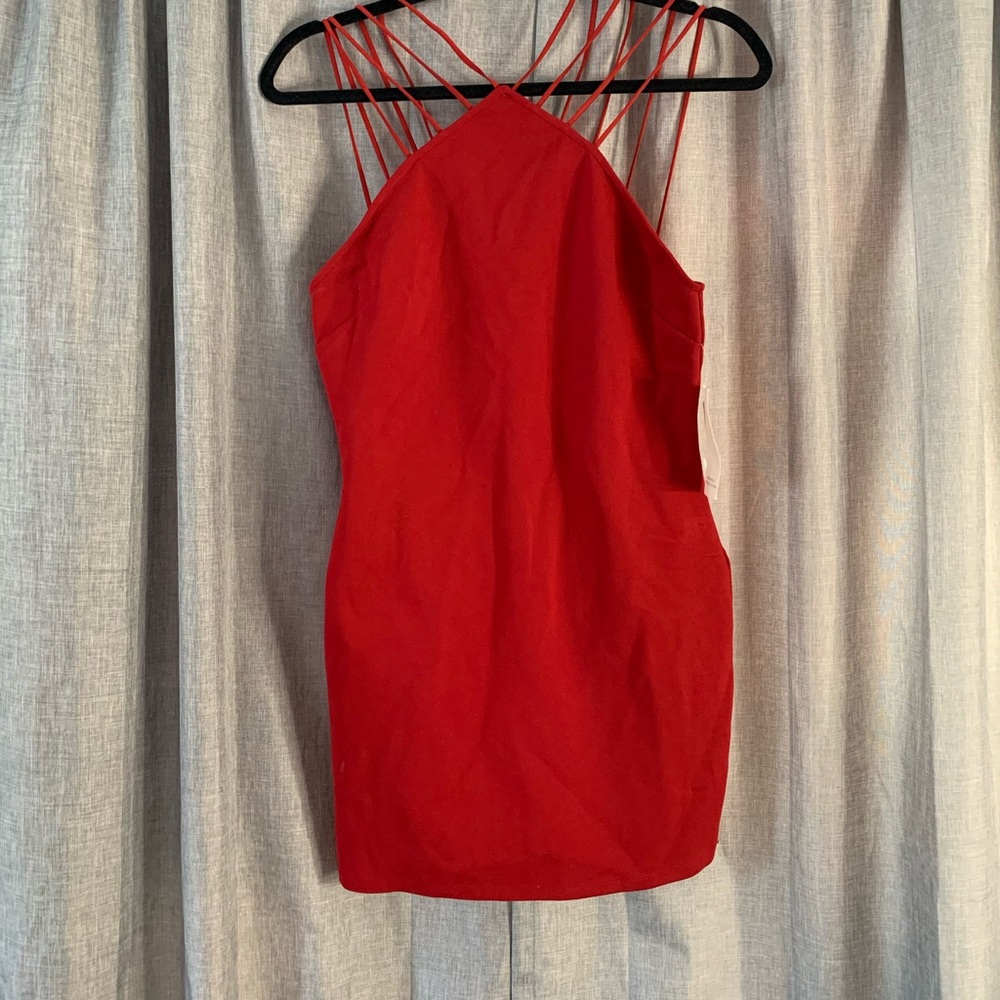 Red Strappy Tobi Bodycon dress
